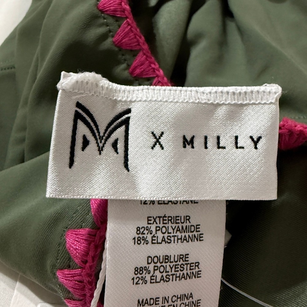 Milly Cutout Crochet Trim Swimsuit Loden Pink Womens L NEW WITH TAGS Retail-$325 - Picture 4 of 10